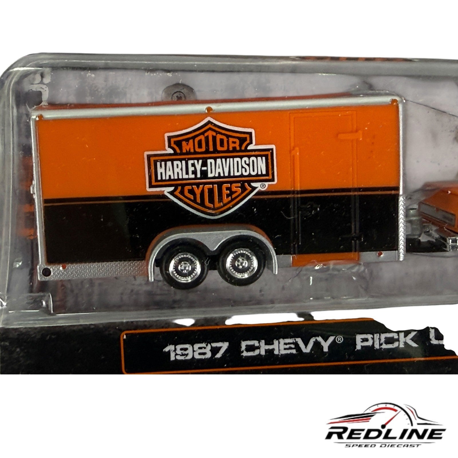 🦅🦅Maisto Harley-Davidson 1987 Chevy Pickup & Trailer Black/ORANGE 1:64 H9🦅🦅