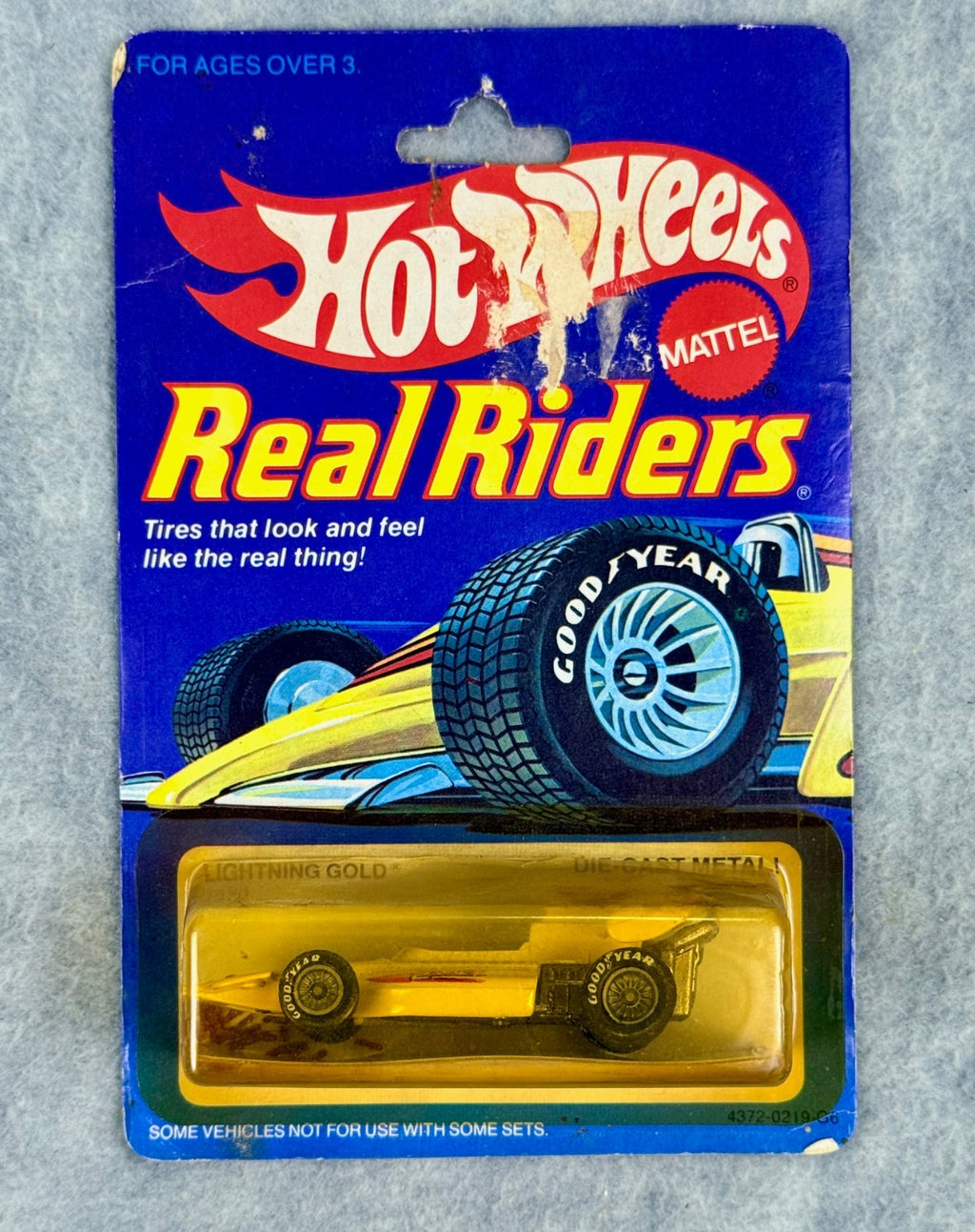 🔥🔥🔥1983 Hot Wheels Real Riders Lightning Gold #4372 H22🔥🔥🔥