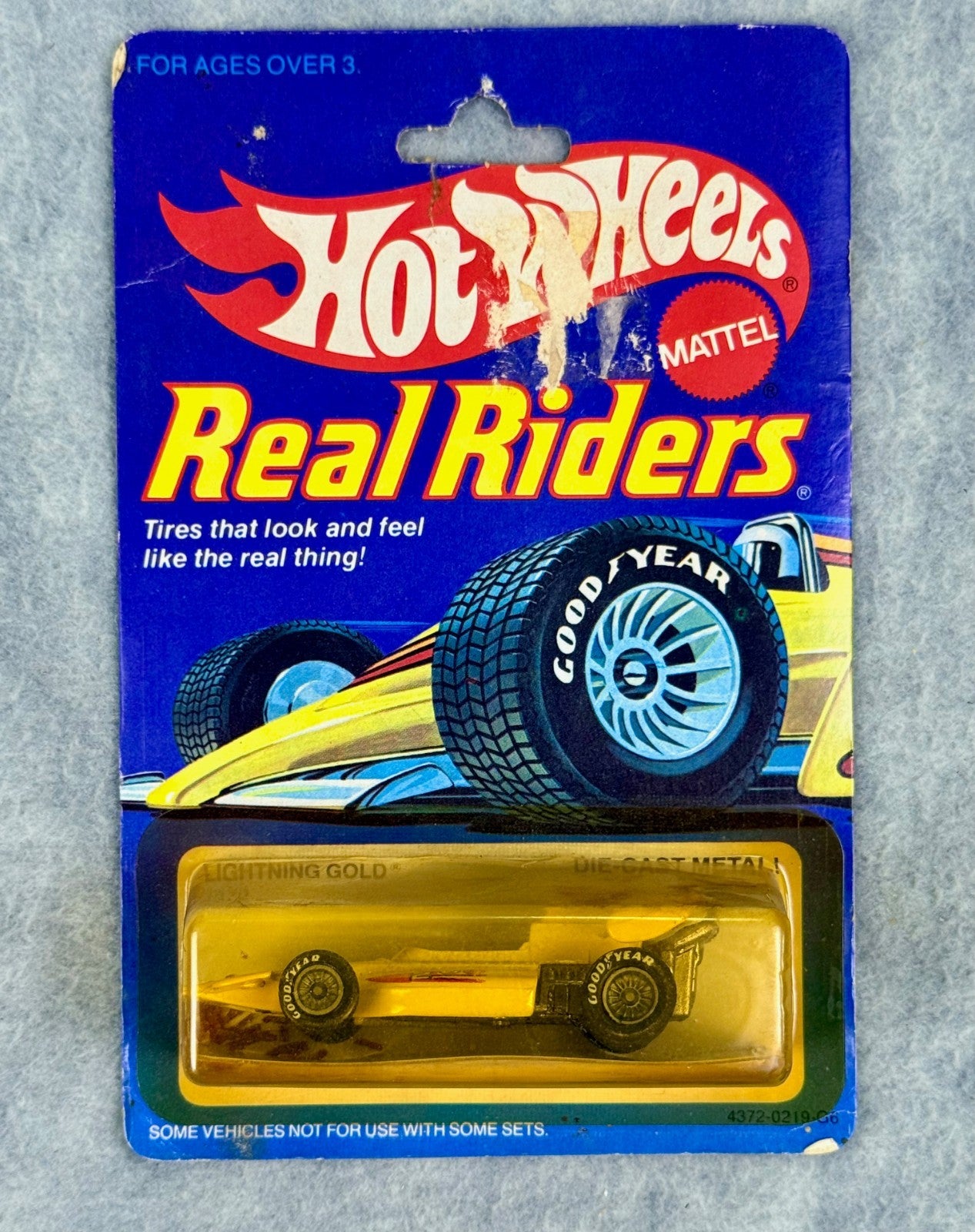 🔥🔥🔥1983 Hot Wheels Real Riders Lightning Gold #4372 H22🔥🔥🔥