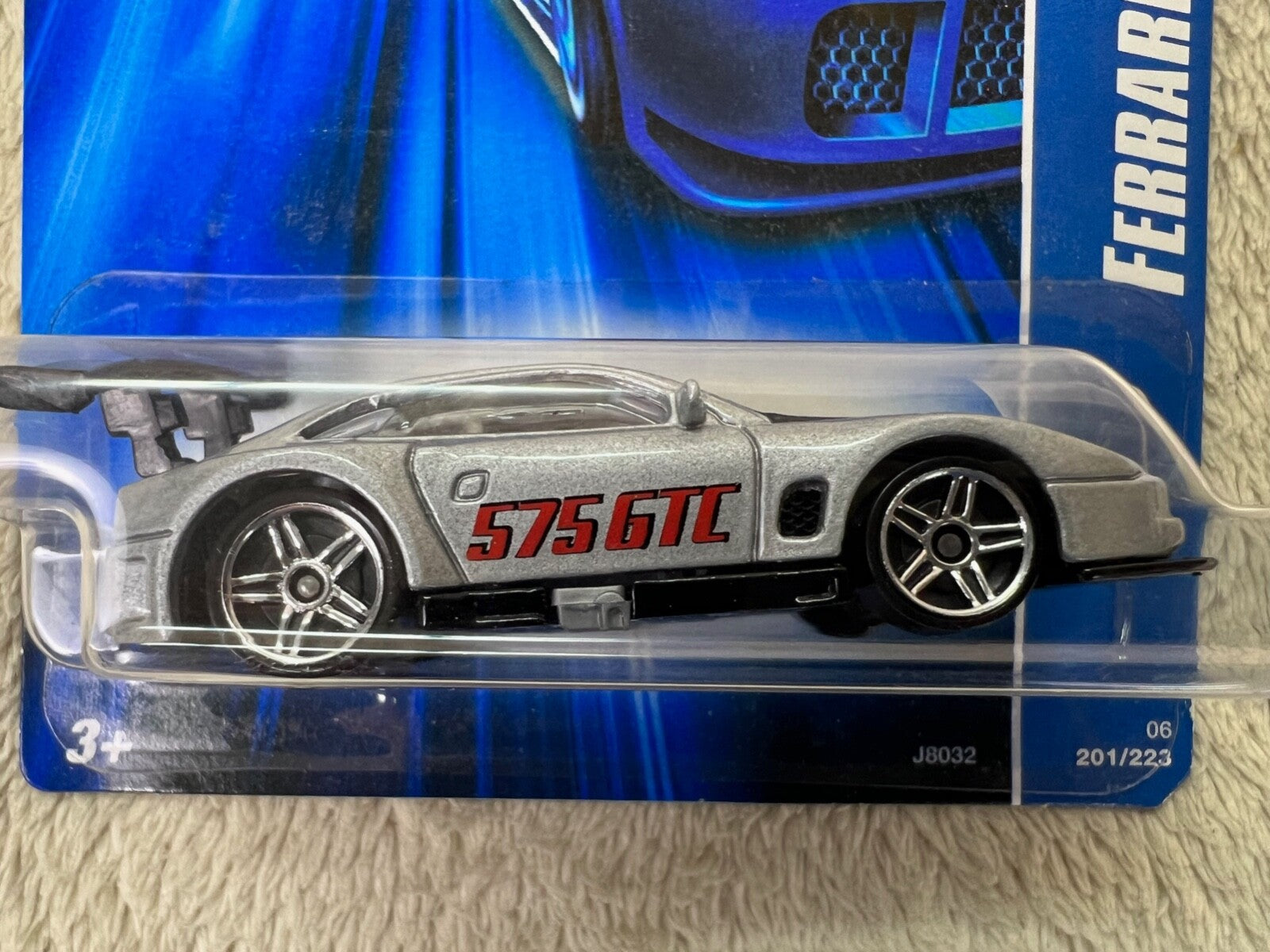 🇮🇹🇮🇹🇮🇹Hot WheelsAll Stars FERRARI 575 GTC Silver  2007 HW21🇮🇹🇮🇹🇮🇹