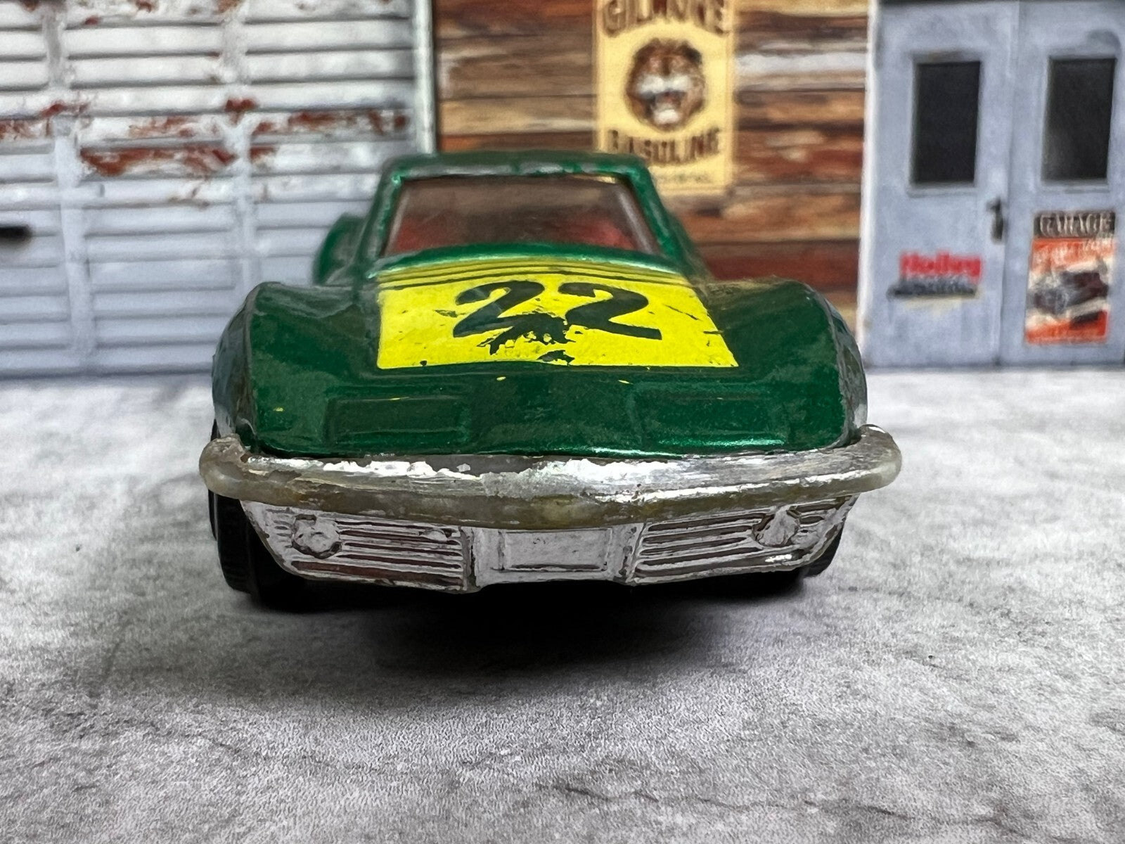 🔥Vintage Playart Chevrolet Corvette Stingray #22 Green Made in Hong Kong C1🔥