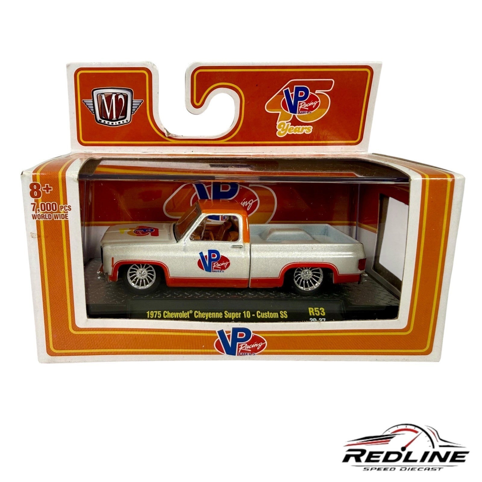 🇺🇸M2 Machines 1975 Chevrolet Cheyenne Super 10 Custom SS VP Racing R53 H15🇺🇸