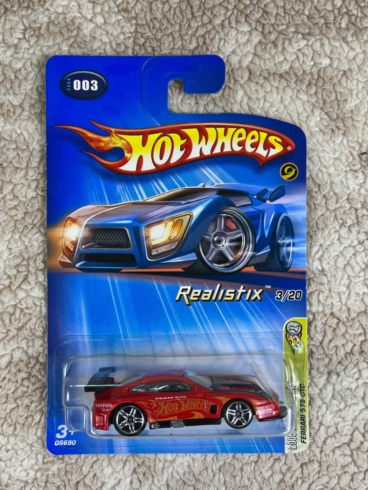 🇮🇹🇮🇹2005 Hot Wheels #3 First Editions-Realistix FERRARI 575 GTC Red HW06🇮🇹