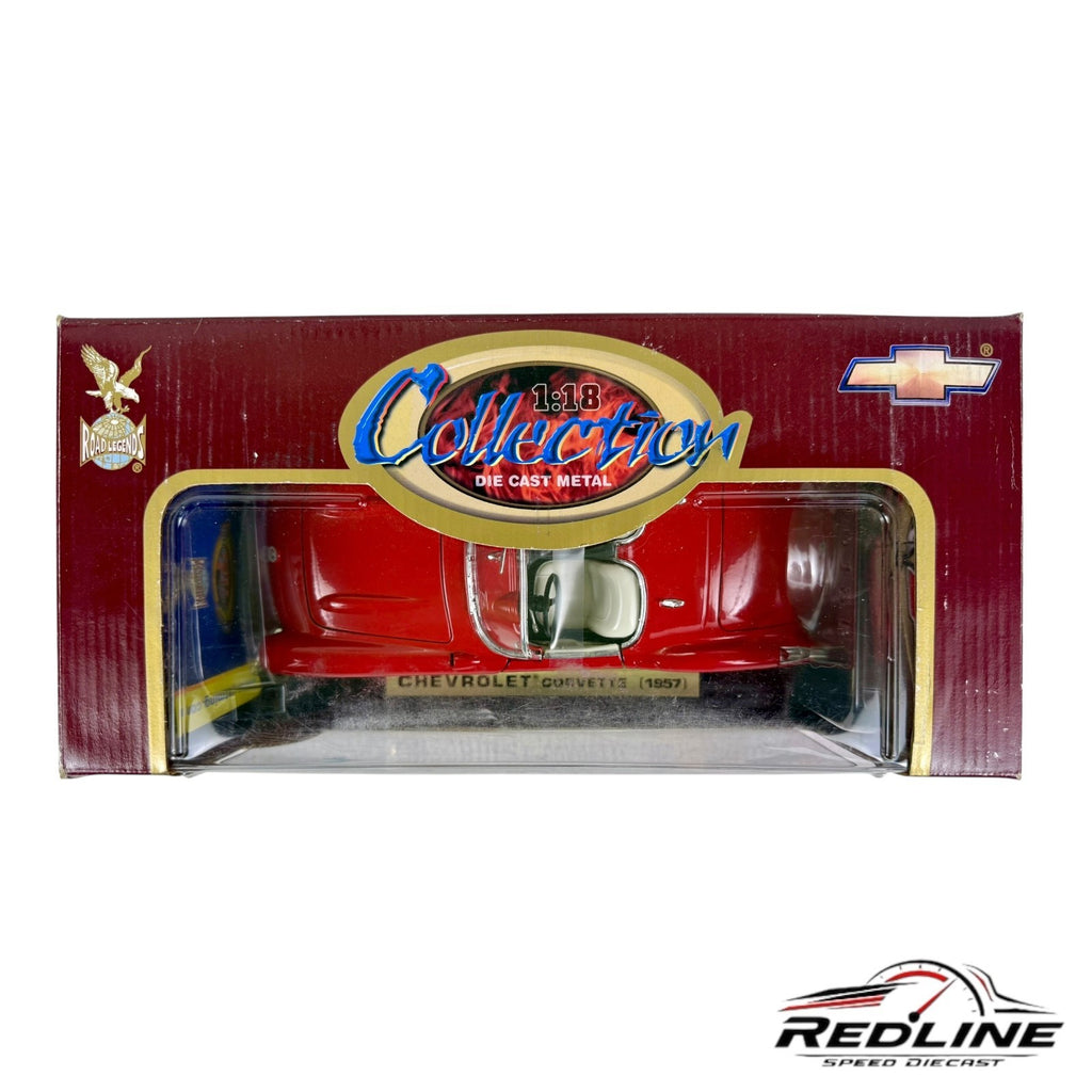 🇺🇸🇺🇸Road Legends 1957 Red Chevrolet Corvette 1:18 Red🇺🇸🇺🇸