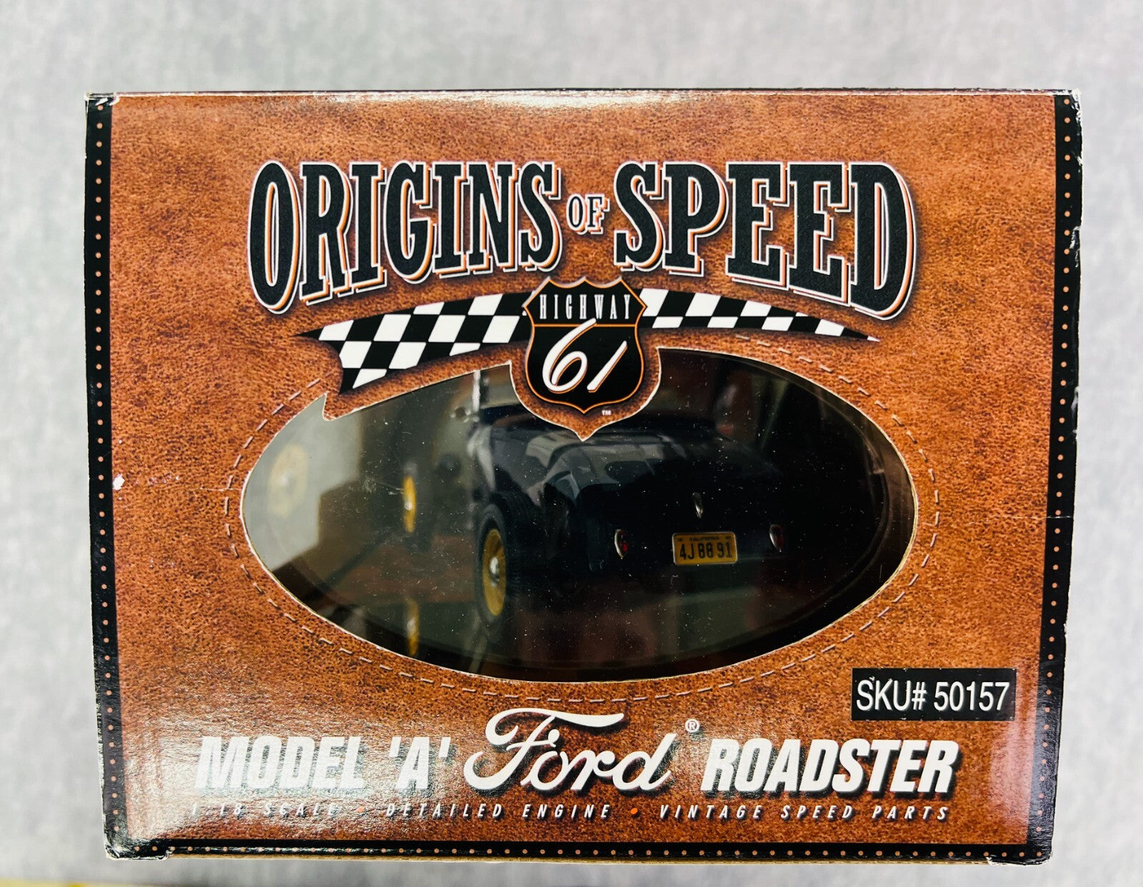 🇺🇸🇺🇸Highway 61 Ford Model A Roadster Hot Rod Origins of Speed Black🇺🇸🇺🇸