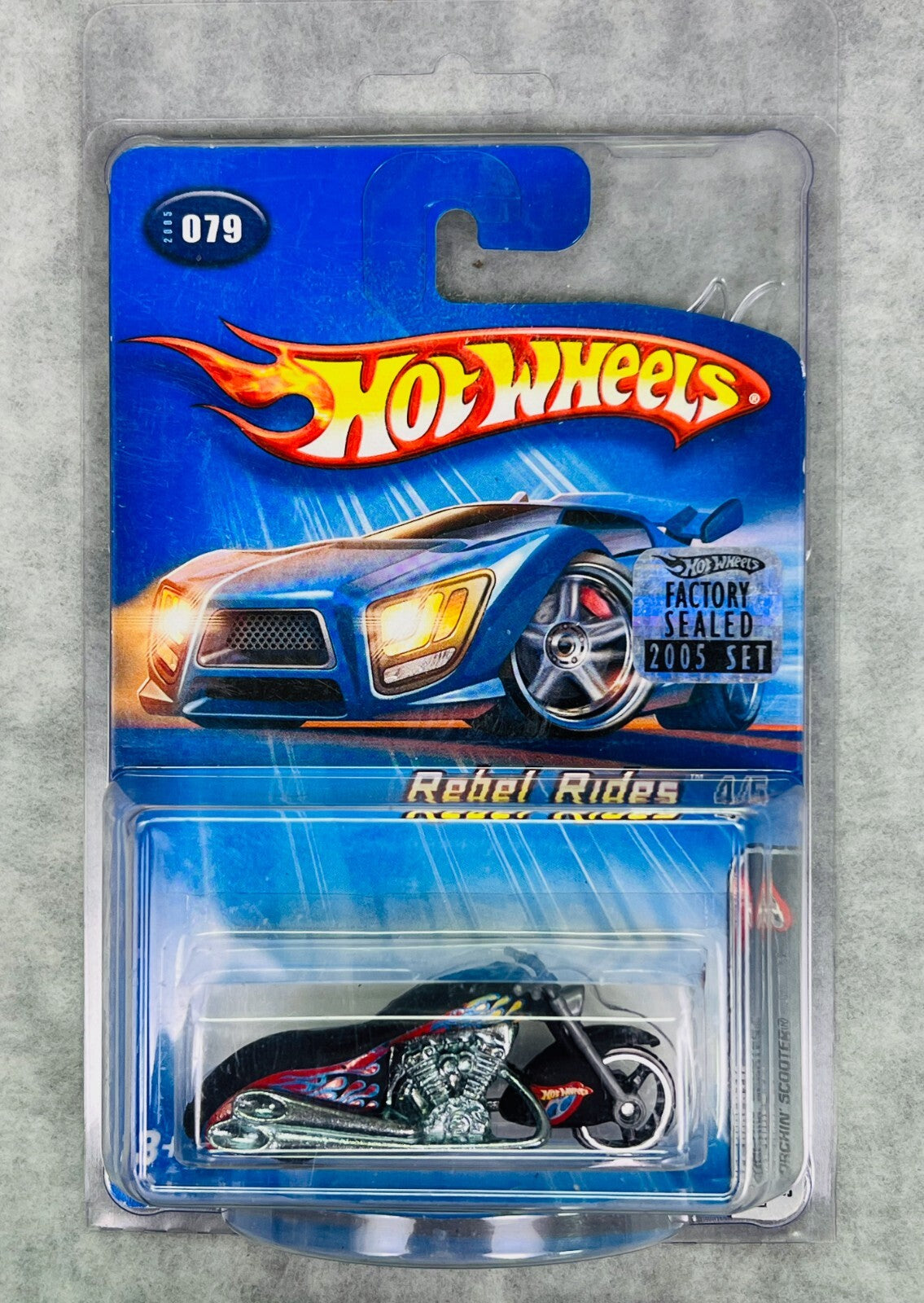 🔥🔥🔥 Hot Wheels Rebel Rides 079 Scorchin' Scooter FACTORY SEALED H22🔥🔥🔥