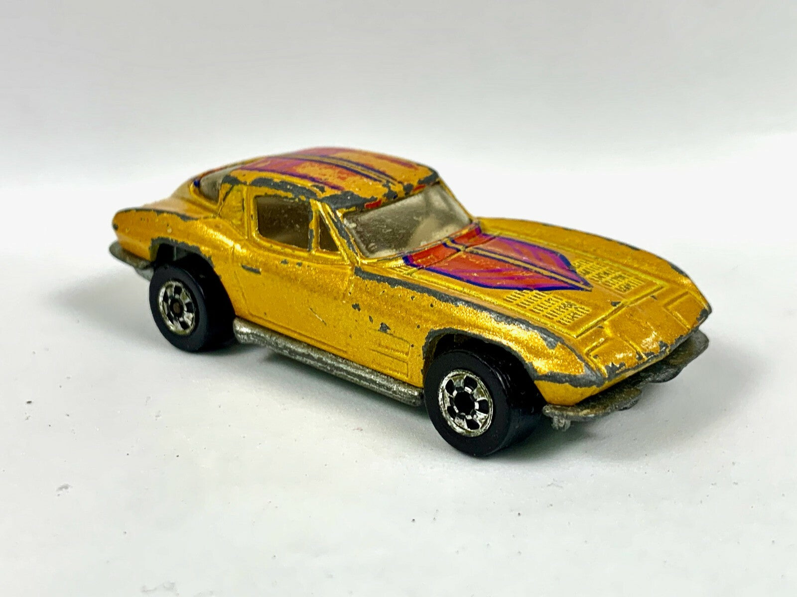 🔥🔥Hot Wheels gold '63 Corvette Stingray Split-Window 1979 Hong Kong 1:64 🔥🔥