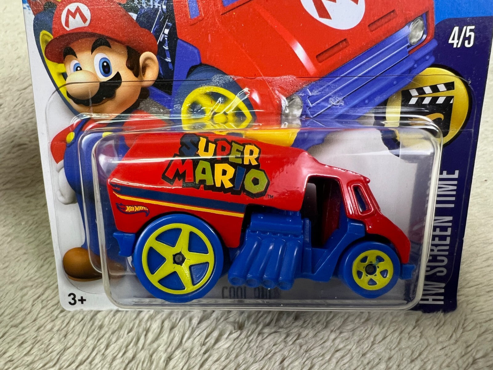 🔥🔥Hot Wheels Screen Time  Cool-One Super Mario Exclusive Snowflake Card HW12🔥