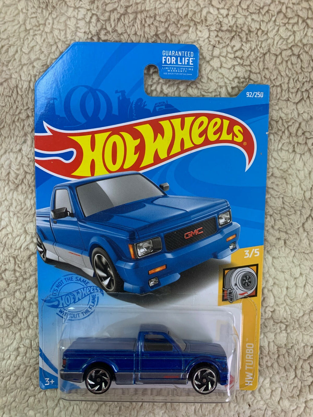 🇺🇸🇺🇸Hot Wheels '91 GMC Syclone HW TURBO 3/5 #92/250 BLUE & SILVER HW18🇺🇸