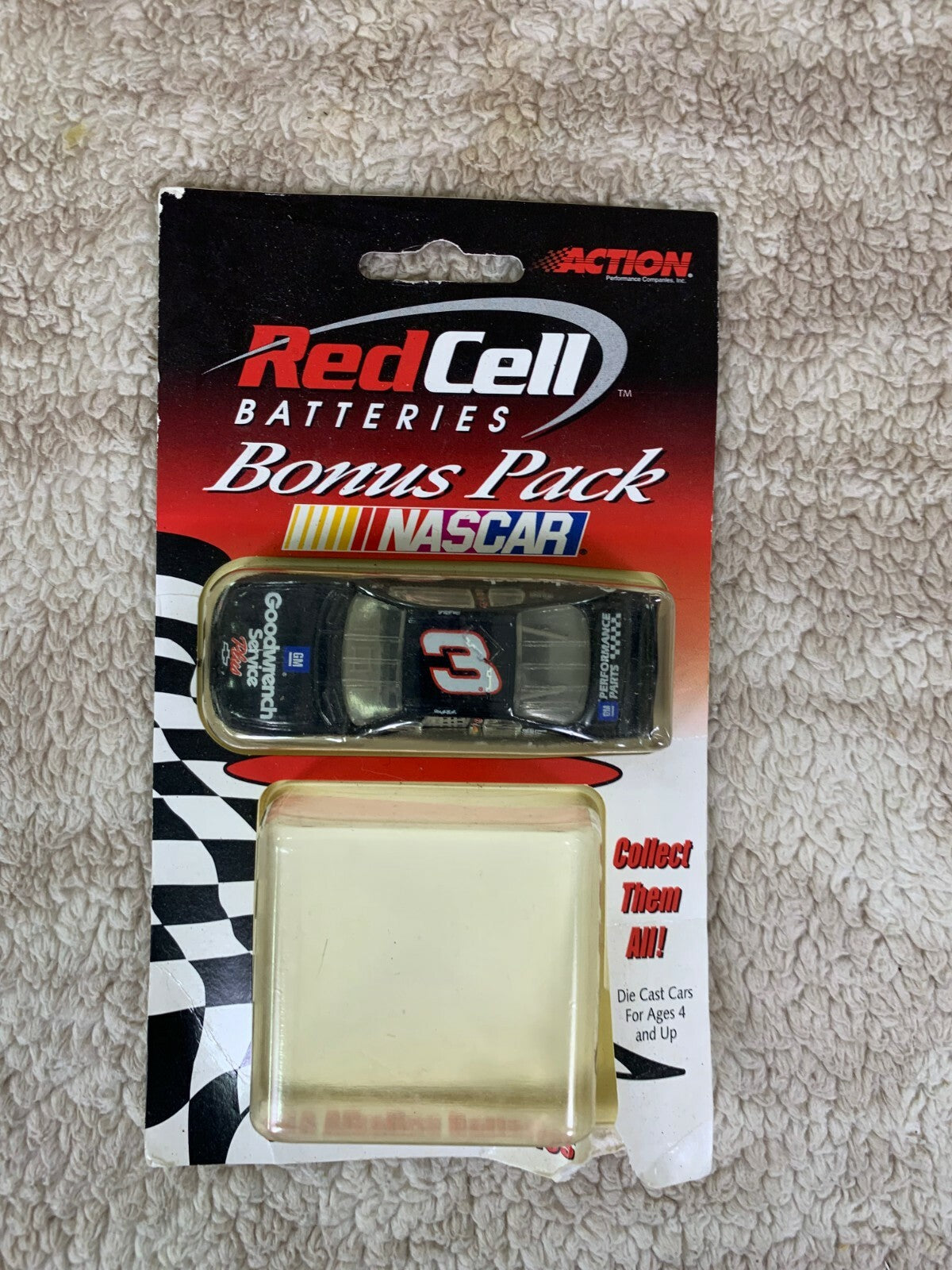 🔥🔥Action Red Cell Batterries With Dale Earnhardt #3  Diecast Car HW07 🔥🔥