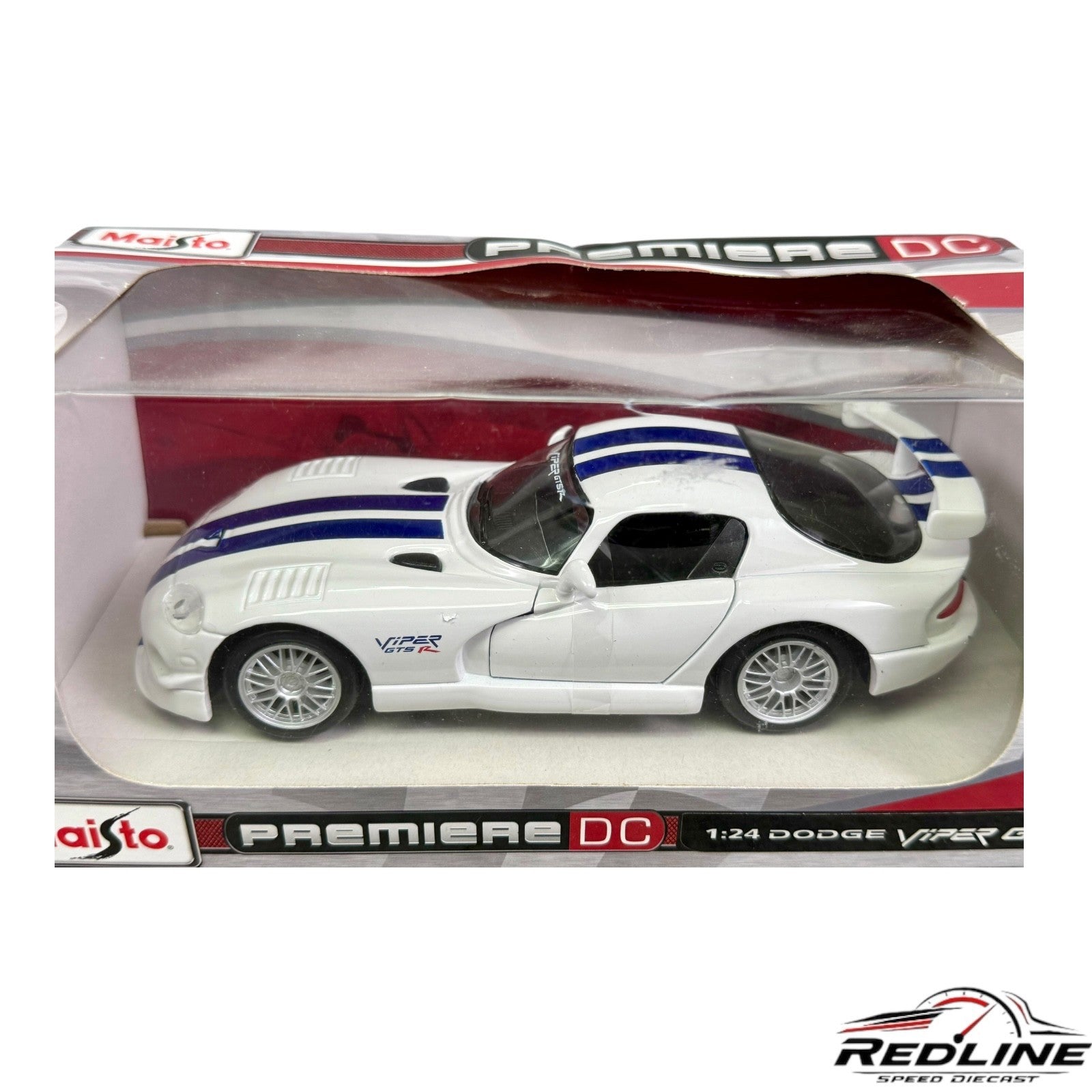 🇺🇸🇺🇸Maisto Premiere DC 1:24 scale 2003 Dodge Viper GT2 White🇺🇸🇺🇸