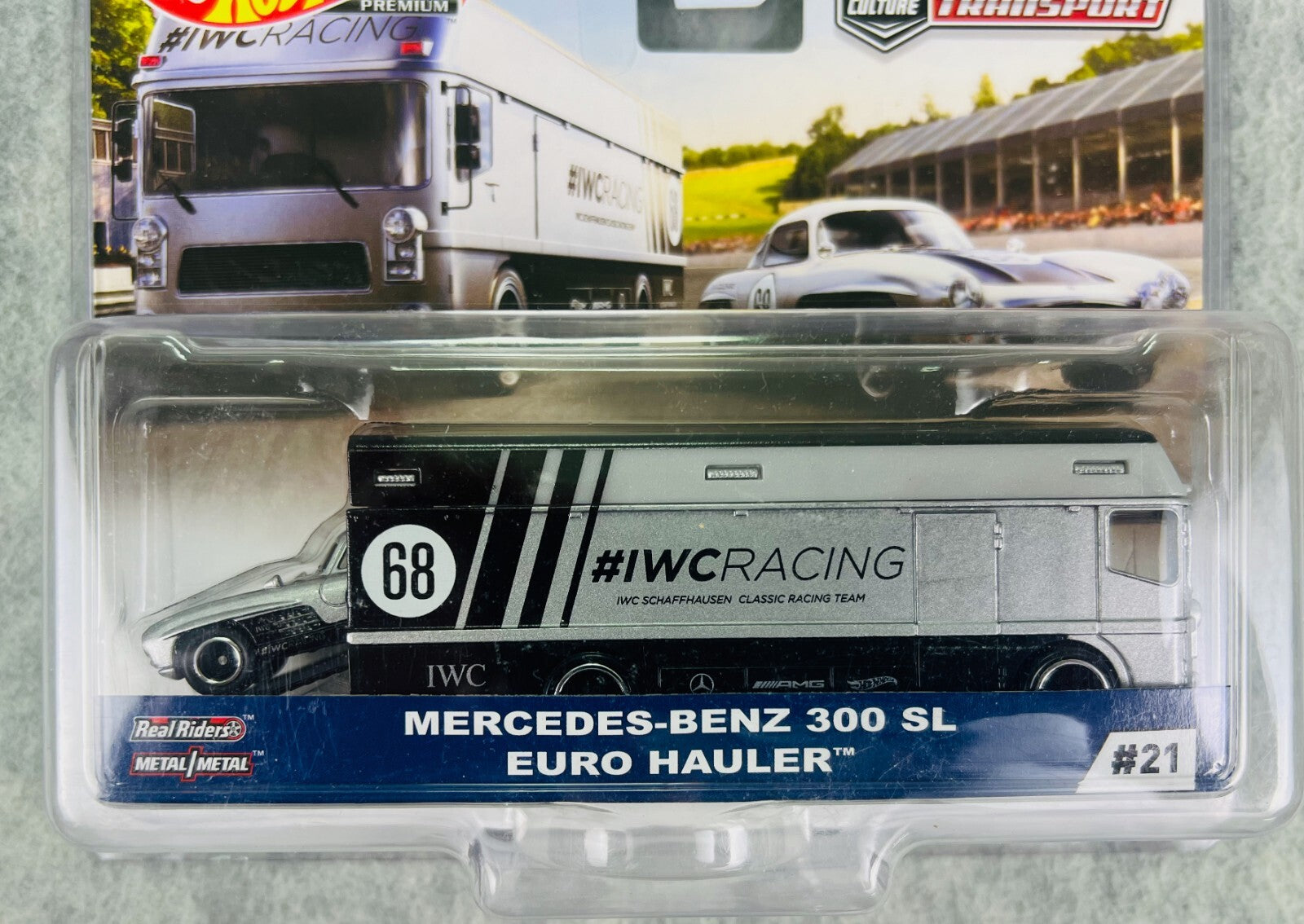 🇩🇪Hot Wheels Team Transport Mercedes-Benz 300 SL & Euro Hauler IWC Racing🇩🇪