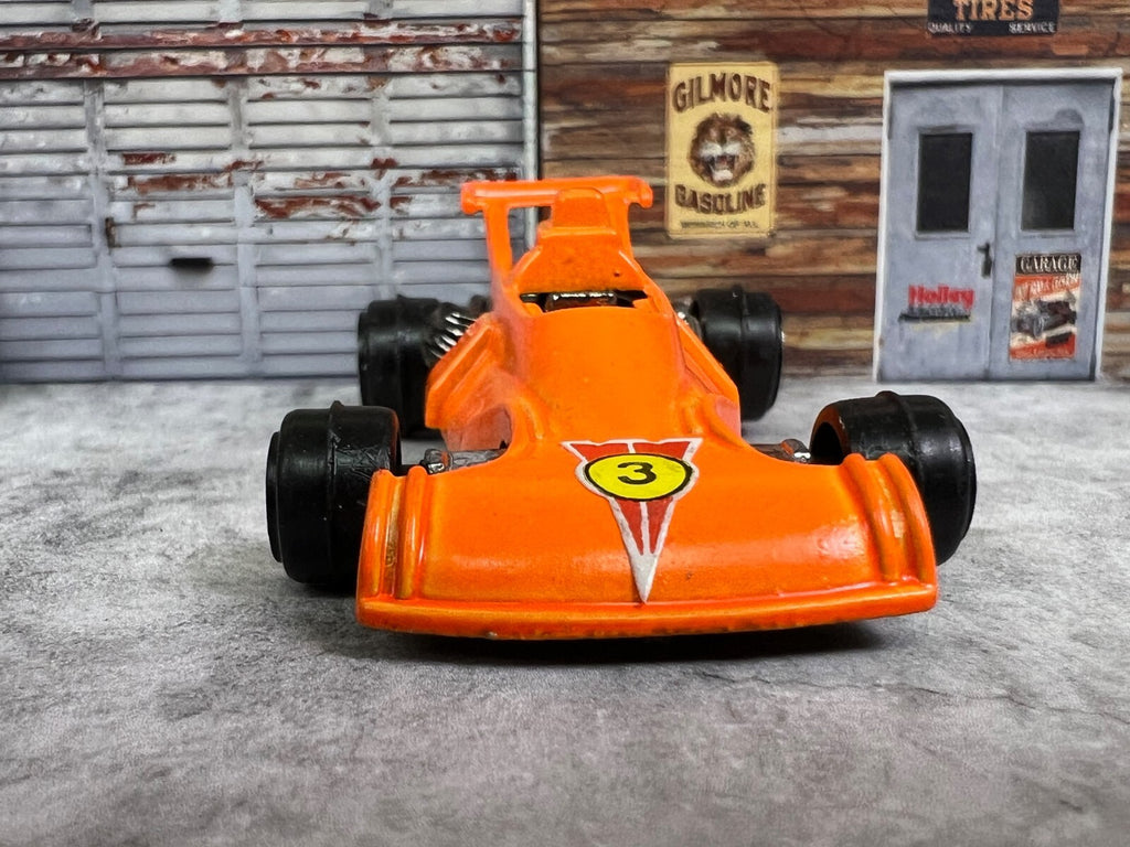 🏁 🏁🏁Diecast 6323 Formula Race Car Orange # 3 MADE IN CHINA C7🏁🏁🏁