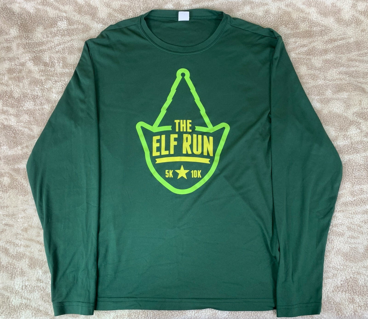 🏃🏃🏃Mens Sport-Tek The Elf Run 5k Long Sleeved Moisture Wicking Shirt🏃🏃🏃