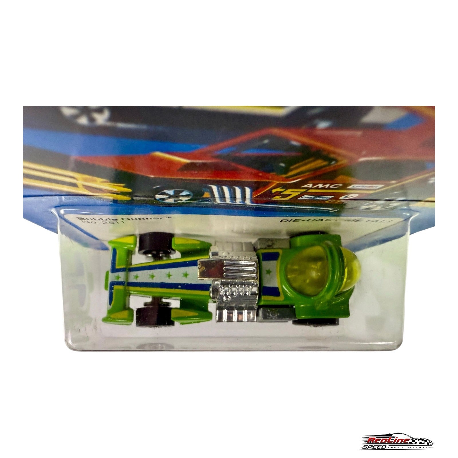 🔥🔥🔥Hot Wheels BlackwallsBubble Gunner Green No. 2511 H31🔥🔥🔥