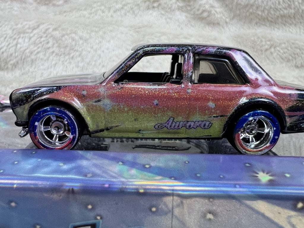 🔥Hotwheels HOUSE OF CARS CUSTOM 71 Datsun 510 Aurora 9 of 10 ULTRA RARE HW16🔥