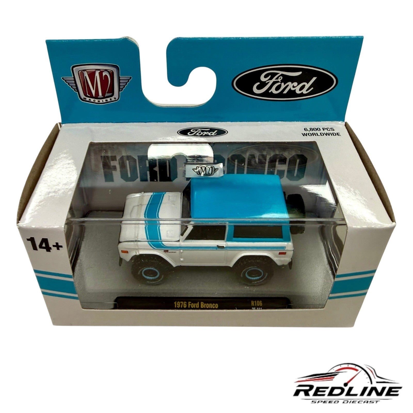 M2 Machines Auto-Thentics 1976 Ford Bronco R106 Blue H26