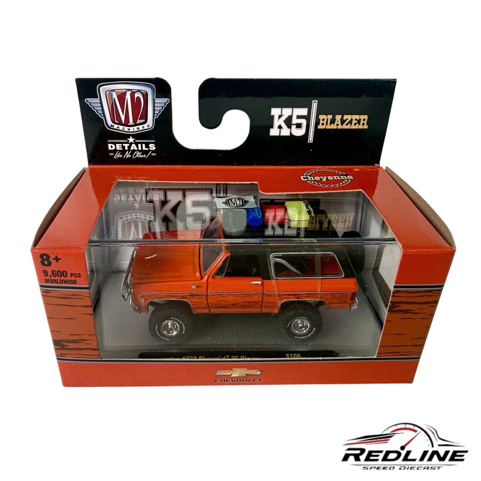 🇺🇸M2 Machines 1973 Chevrolet K5 Blazer S106 22-08 ORANGE 1:64 H15🇺🇸