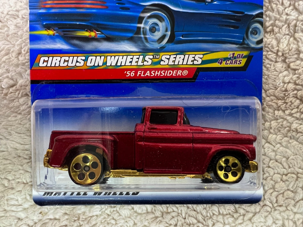 🔥🔥🔥🔥🔥HOT WHEELS 56 Flashsider Pickup CIRCUS ON WHEELS 4 Maroon HW18🔥🔥🔥🔥