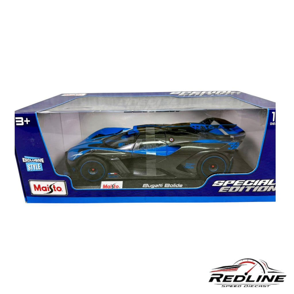 🇫🇷🇫🇷Maisto Special Edition Bugatti Bolide Blue & Black 1:18🇫🇷🇫🇷