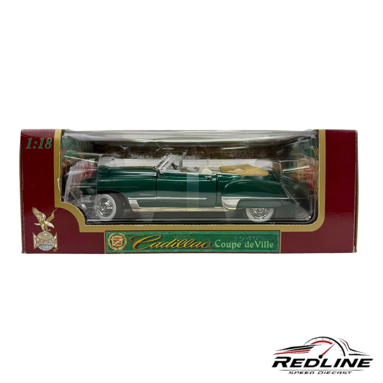 🦅🦅🦅Road Legends 1949 Cadillac Coupe de Ville Green 1:18🦅🦅🦅