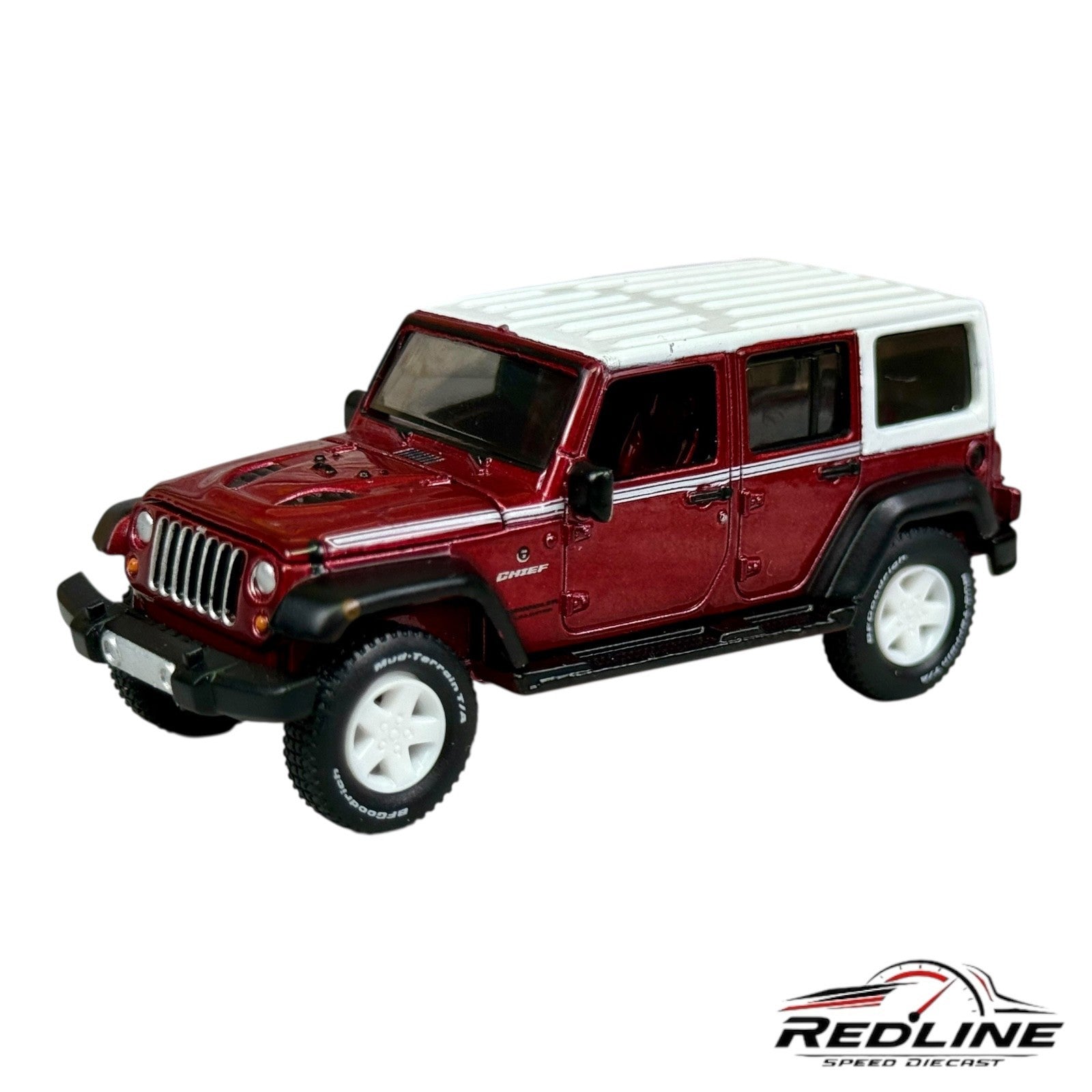 🔥🔥AUTO WORLD CHASE ULTRA RED 2017 JEEP WRANGLER CHIEF EDITION LOOSE C20🔥🔥