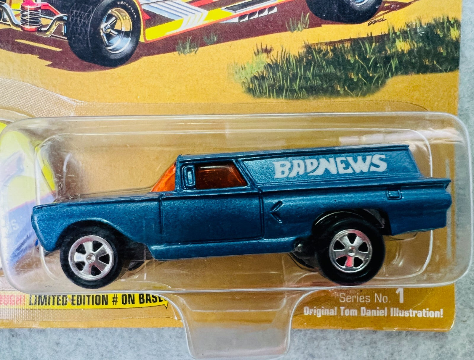 🔥🔥🔥Johnny Lightning Series #1 Wacky Winners BAD NEWS Blue 1996 H29🔥🔥🔥