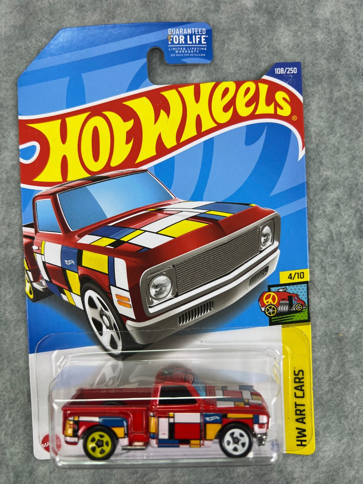 🔥🔥🔥Hot Wheels '69 Chevy Pickup Red 108/250 2022 HW Art Cars H25🔥🔥🔥