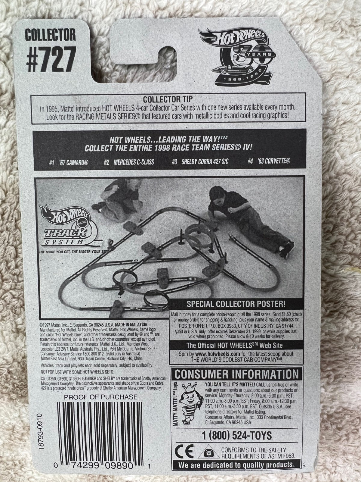 🏁🏁🏁Hot Wheels Race Team Series IV Shelby Cobra 427 S/C HW18🏁🏁🏁