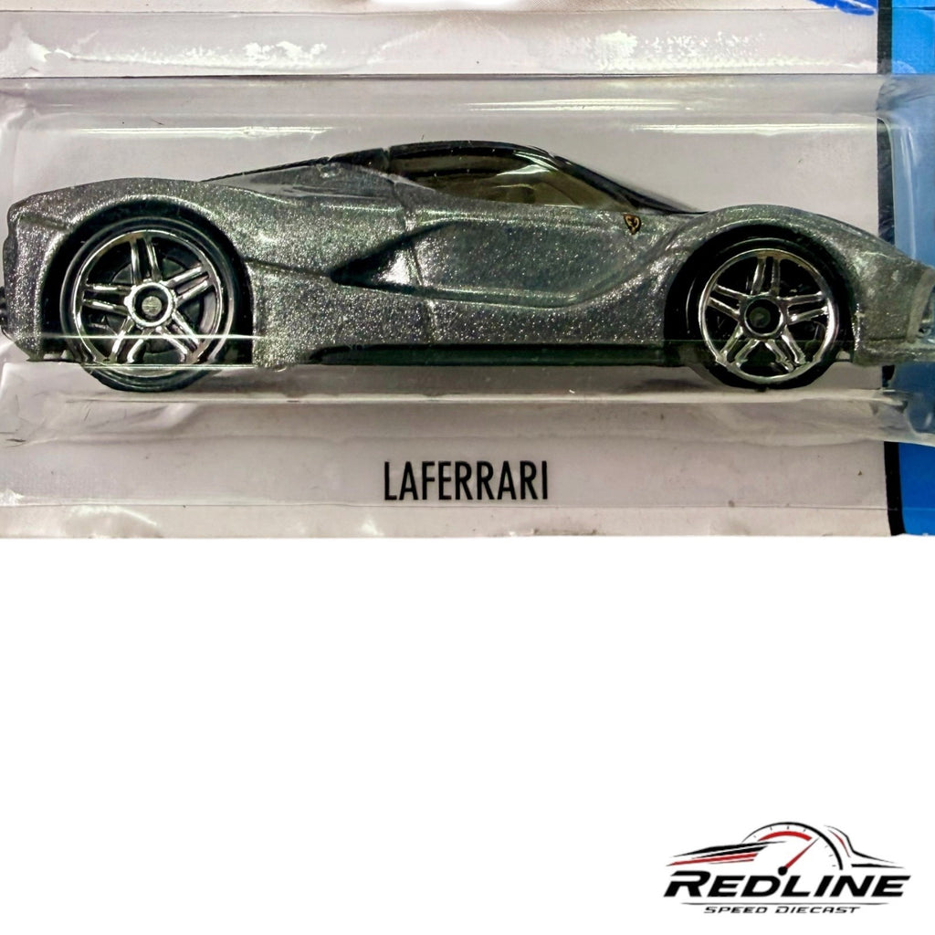 🇮🇹Hot Wheels Ferrari Laferrari Silver HW City 2014 Speed Team Grey H13🇮🇹