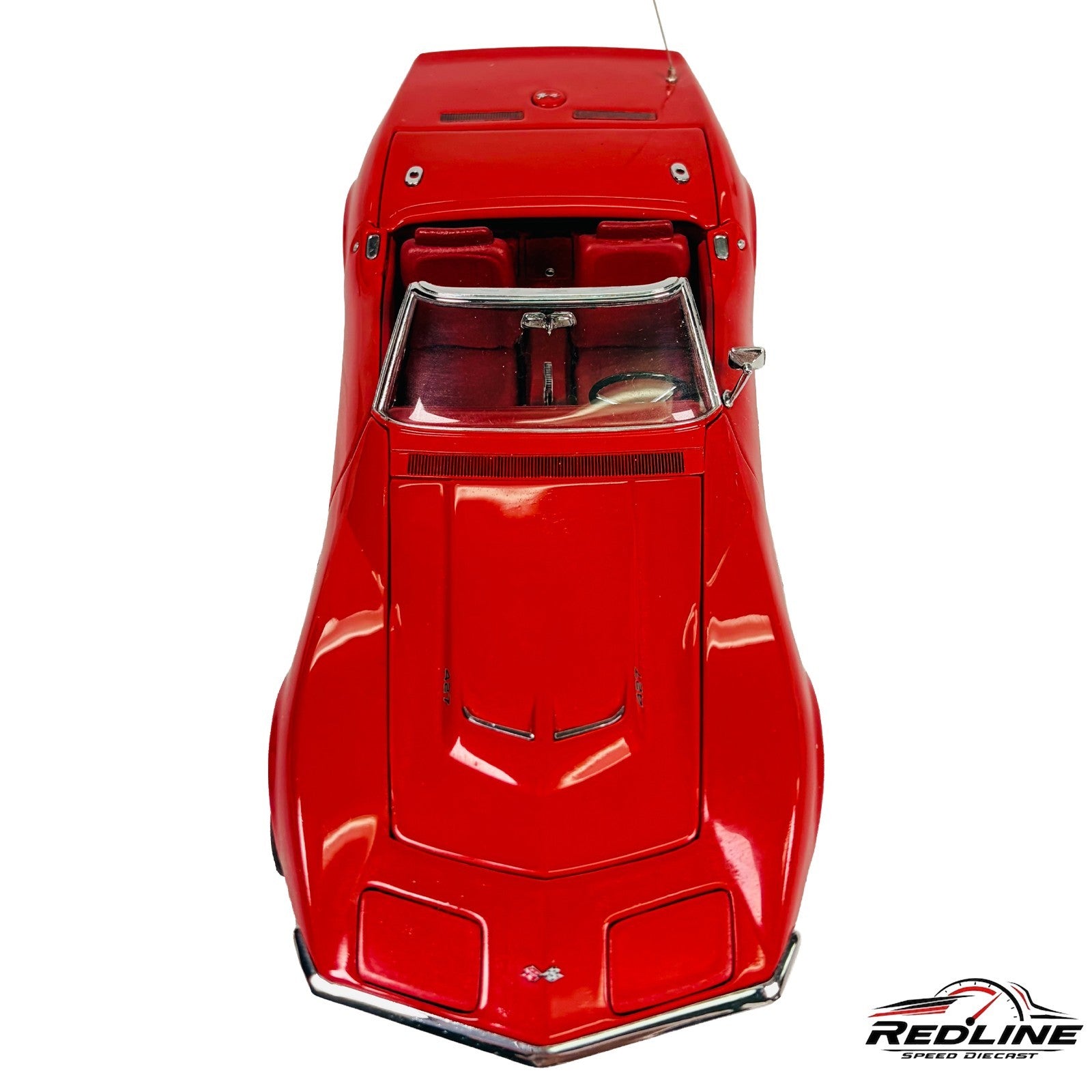 🇺🇸Danbury Mint 1 24 1967 Corvette Convertible "Rally Red" C2🇺🇸