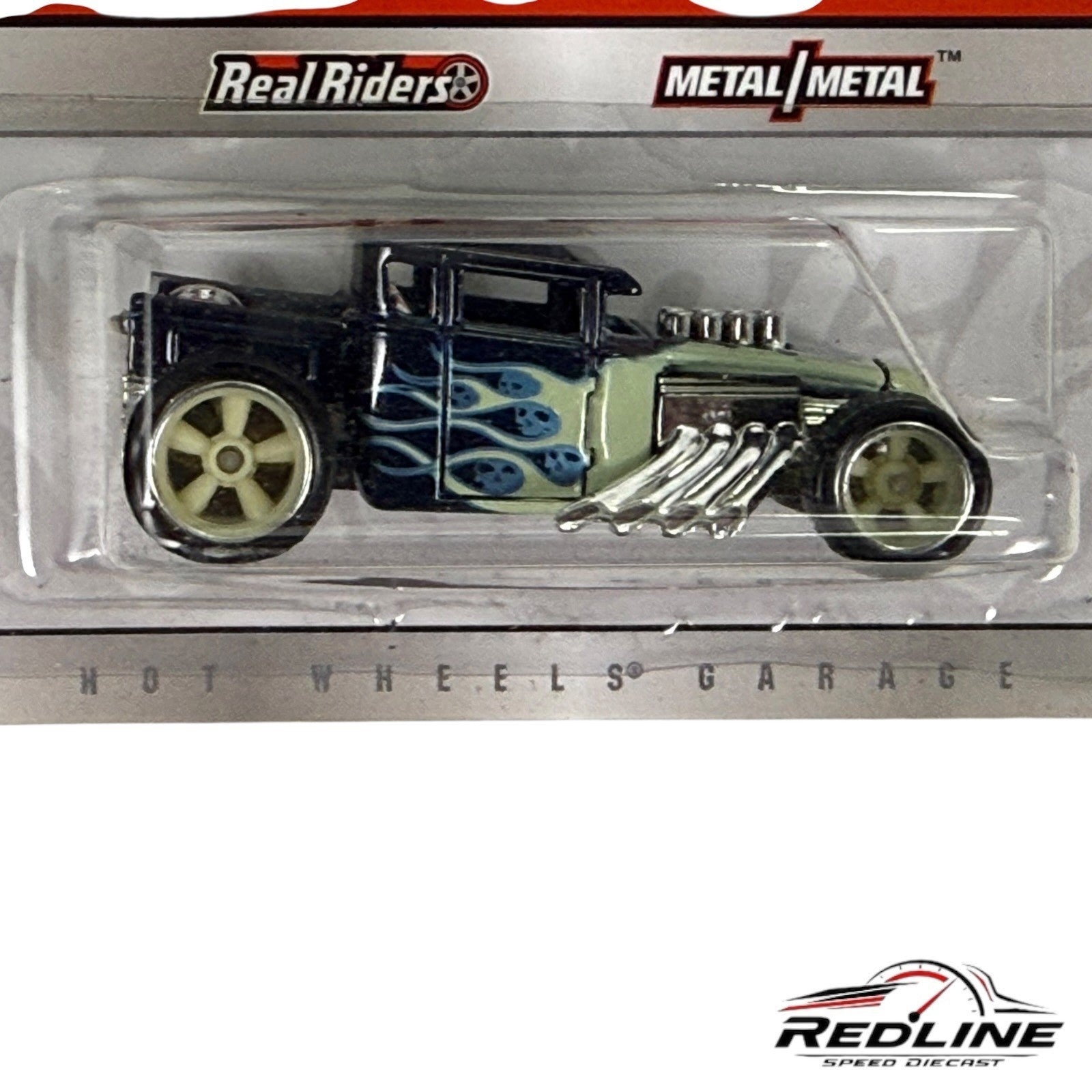 🇺🇸Hot Wheels Bone Shaker Chase Larry's Garage Series 2009 Blue H30🇺🇸