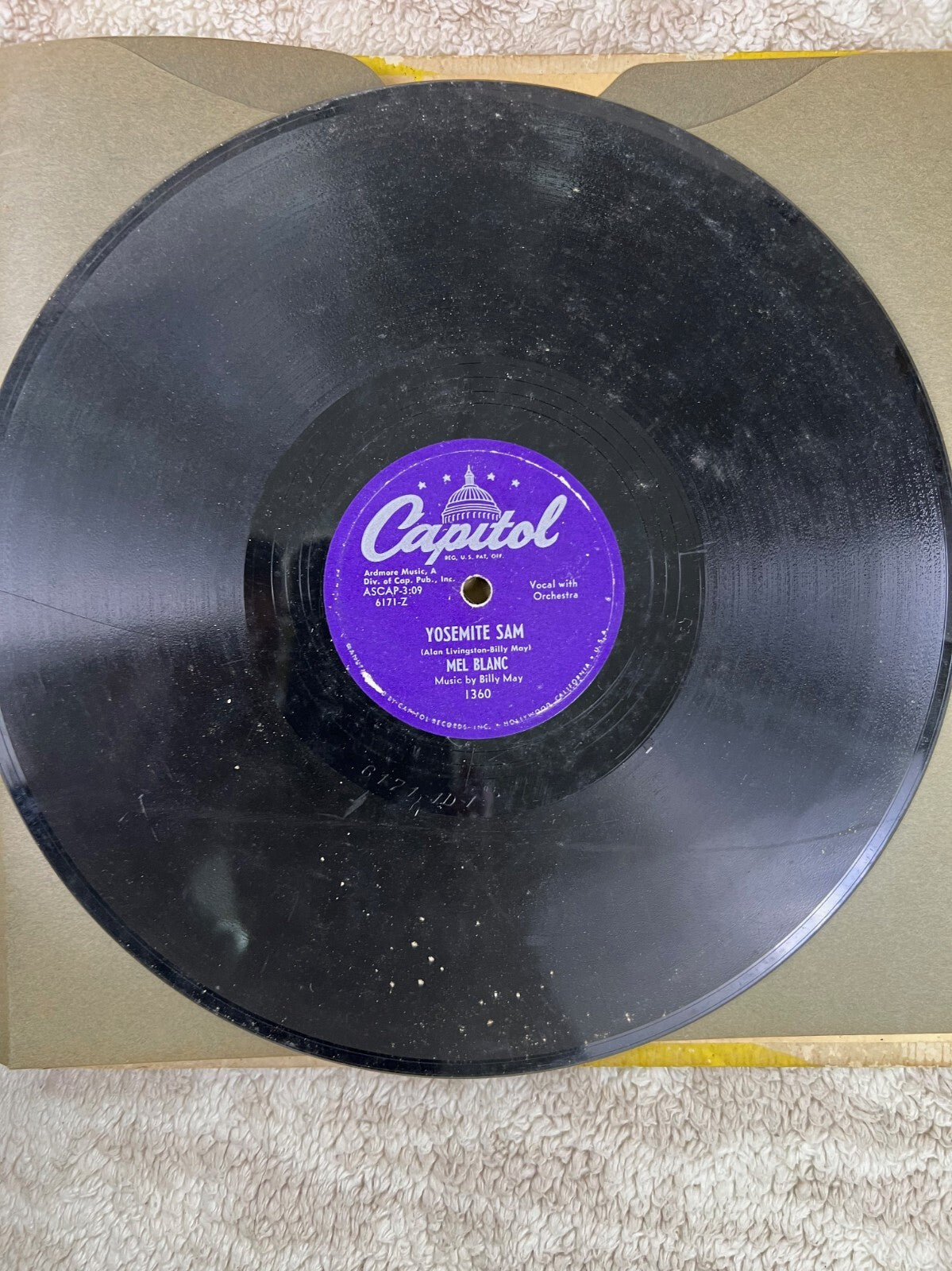 VINTAGE 1945~Columbia Records Gene Kelly THE KING WHO COULDNT DANCE 78rpm +Book
