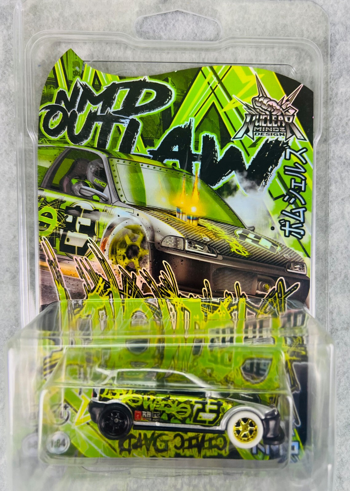 🎌🎌Hot Wheels Nuclear Mindz Designs Honda Civic EF Green H14🎌🎌