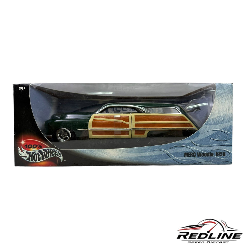🔥🔥🔥Hot Wheels  Collectibles 1950 Merc Woodie 1:18 B3🔥🔥🔥