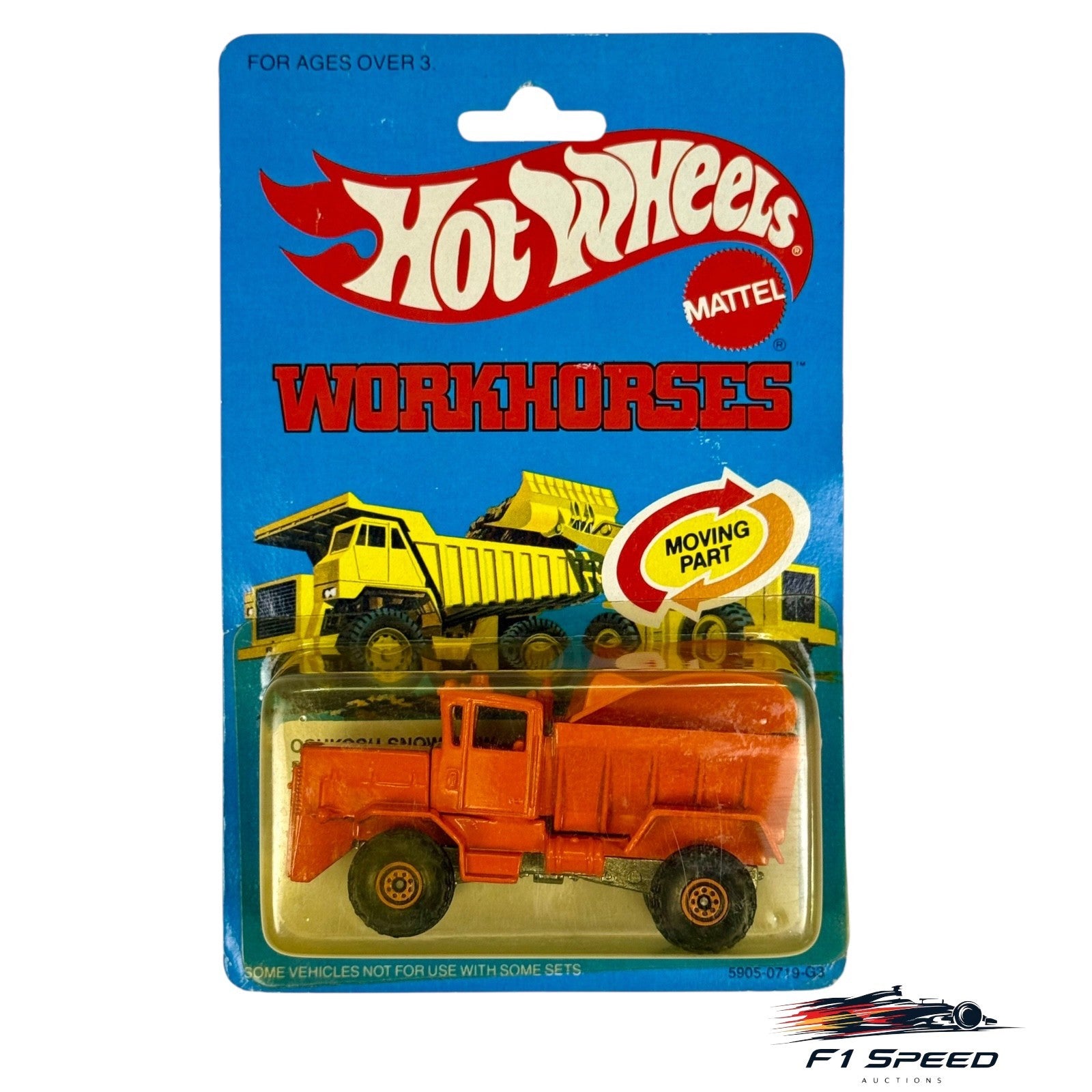 🇺🇸🇺🇸 Hot Wheels Workhorses Blackwall Oshkosh Snowplow #5905 H14🇺🇸🇺🇸