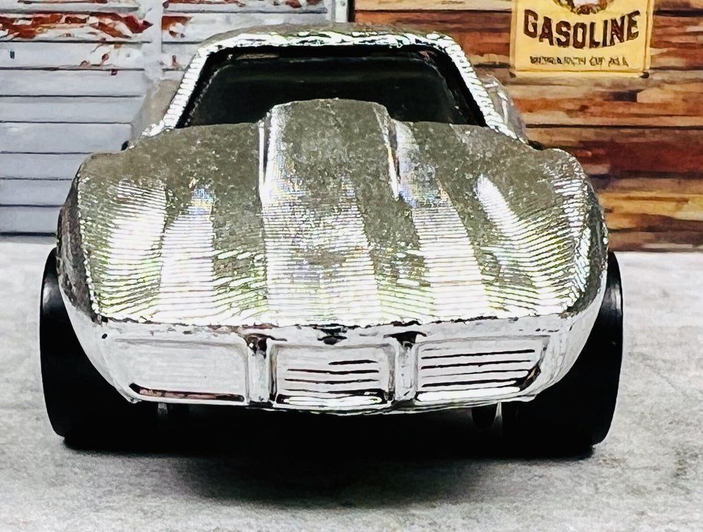 🇺🇸HOT WHEELS 1975 Blackwall  Corvette Stingray Silver Chrome Gleam Team C21