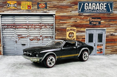 🔥Hot Wheels Ultra Hots 1967 Ford Mustang GT Redline Black Metallic LOOSE C23🔥