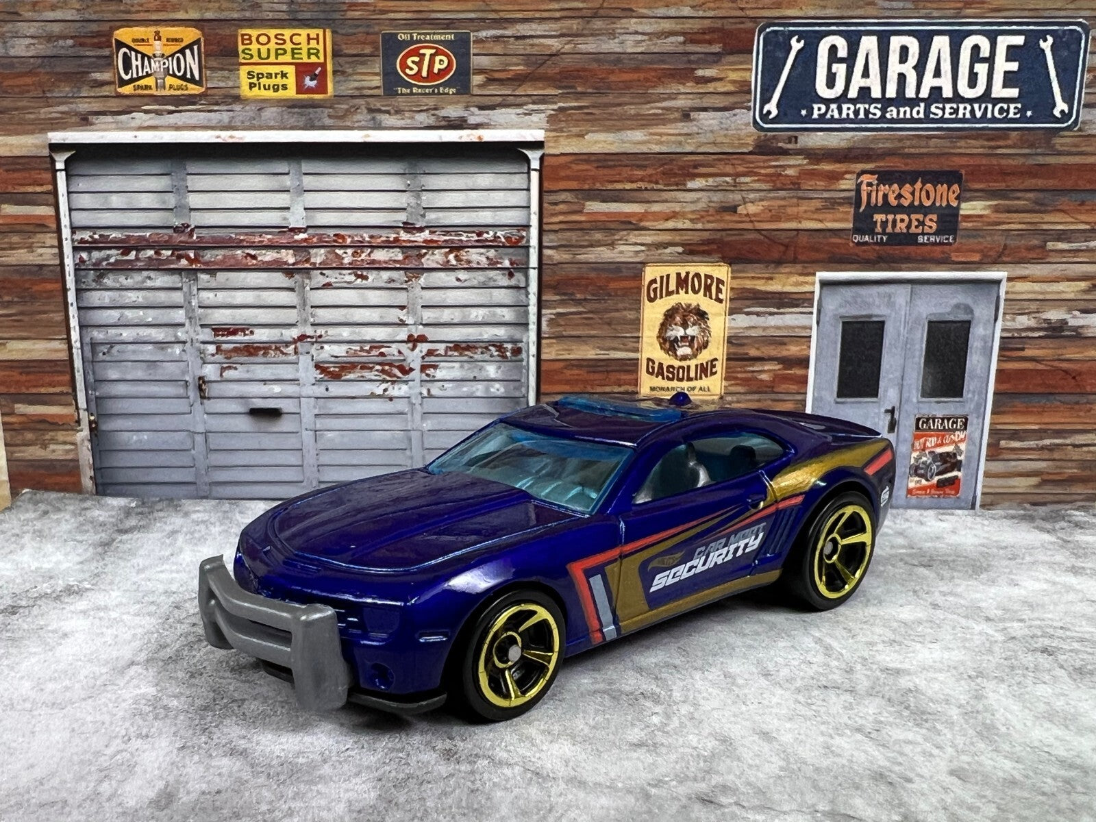 🇺🇸🇺🇸Hot Wheels Car Meet Security '10 Camaro SS Dark Blue Die Cast🇺🇸🇺🇸