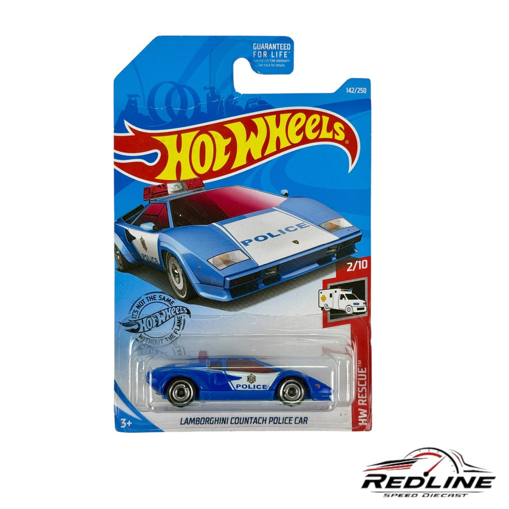 🇮🇹🇮🇹Hotwheels Lamborghini Countach Police Car HW Rescue H25🇮🇹🇮🇹