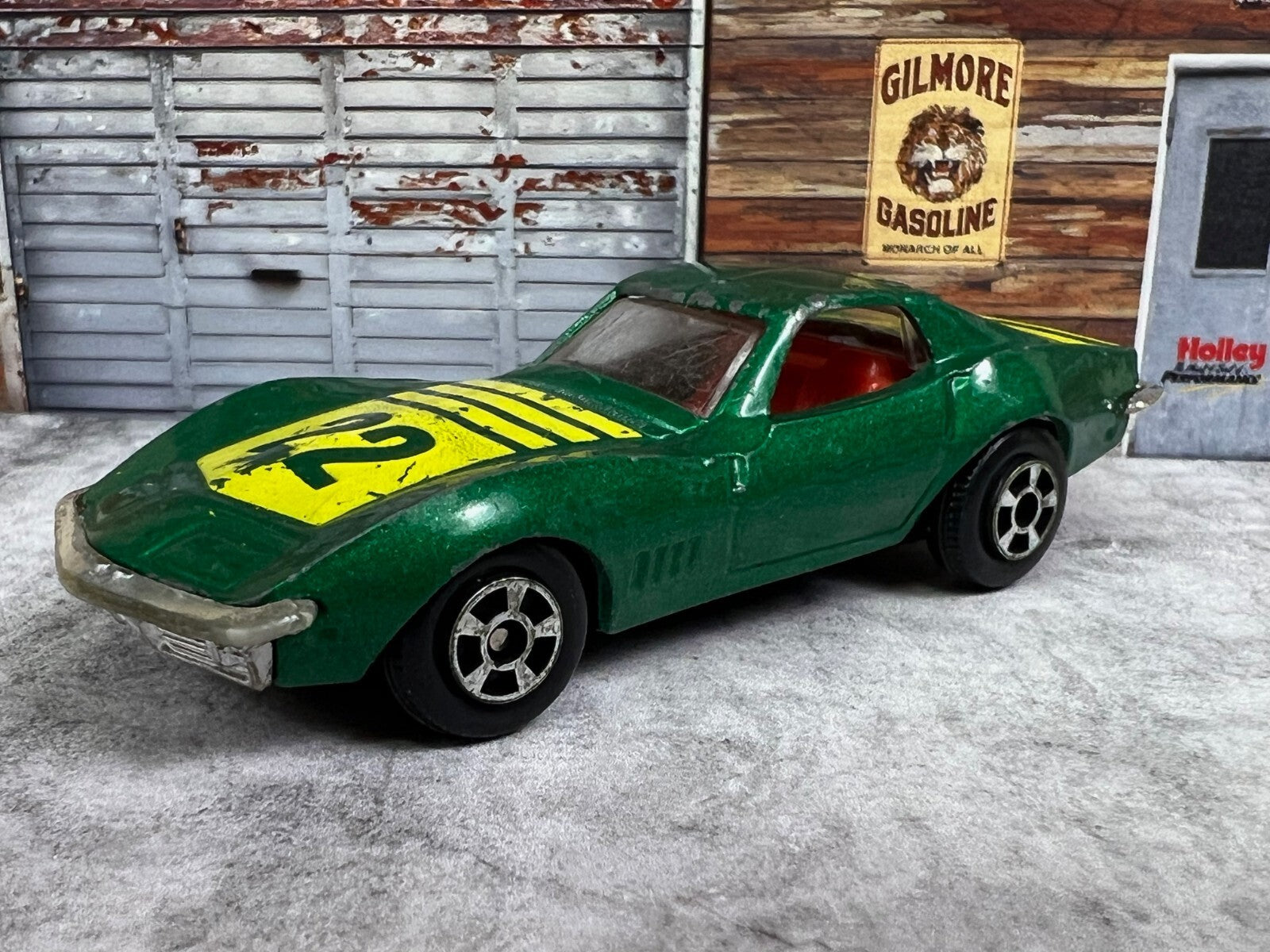 🔥Vintage Playart Chevrolet Corvette Stingray #22 Green Made in Hong Kong C1🔥