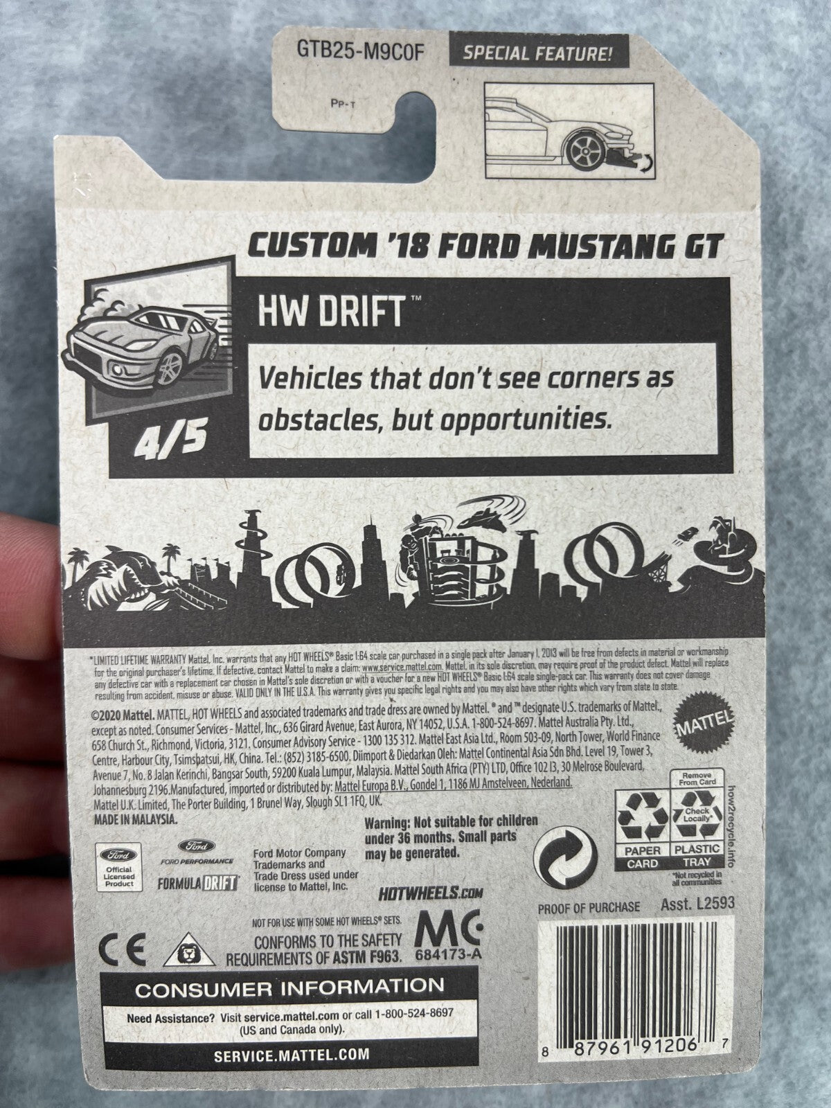 🐎🐎🐎Hot Wheels Custom ‘18 Ford Mustang GT HW Drift H24🐎🐎🐎
