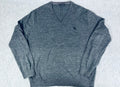🔥🔥🔥Express Mens Grey Long Sleeve V-neck Sweater Size Large 🔥🔥🔥