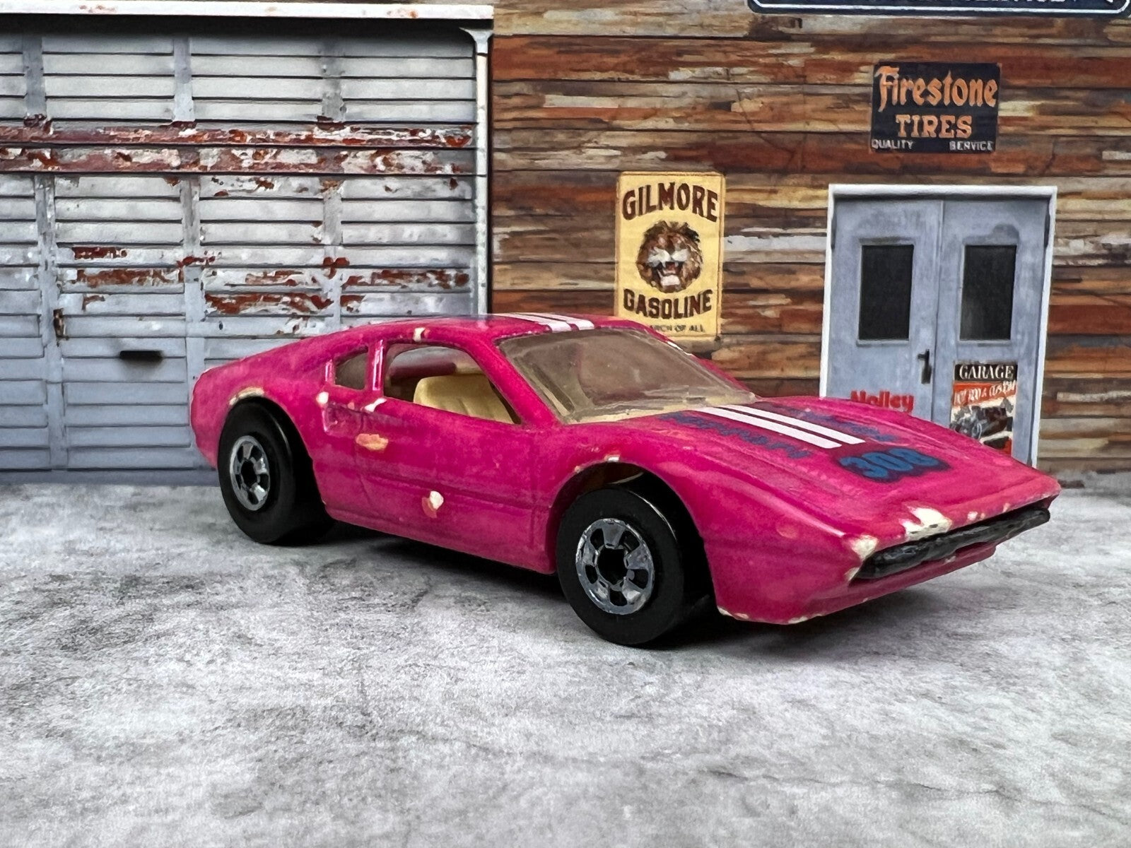 🇮🇹Hot Wheels Ferrari Blackwall Color Racers Racebait 308 Pink To White C1🇮🇹