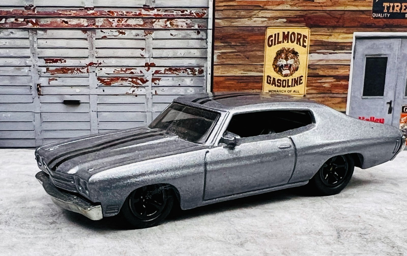🇺🇸🇺🇸Hot Wheels Loose 1970 Chevelle SS Silver Black Stripes LOOSE C21🇺🇸🇺🇸