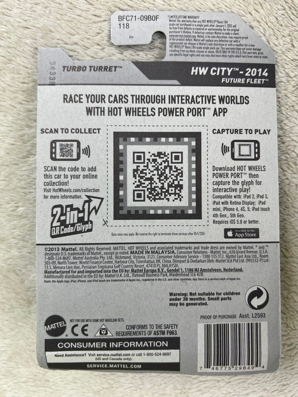 🔥🔥🔥🔥Hotwheel Turbo Turret Black HW City Future Fleet HW12🔥🔥🔥🔥