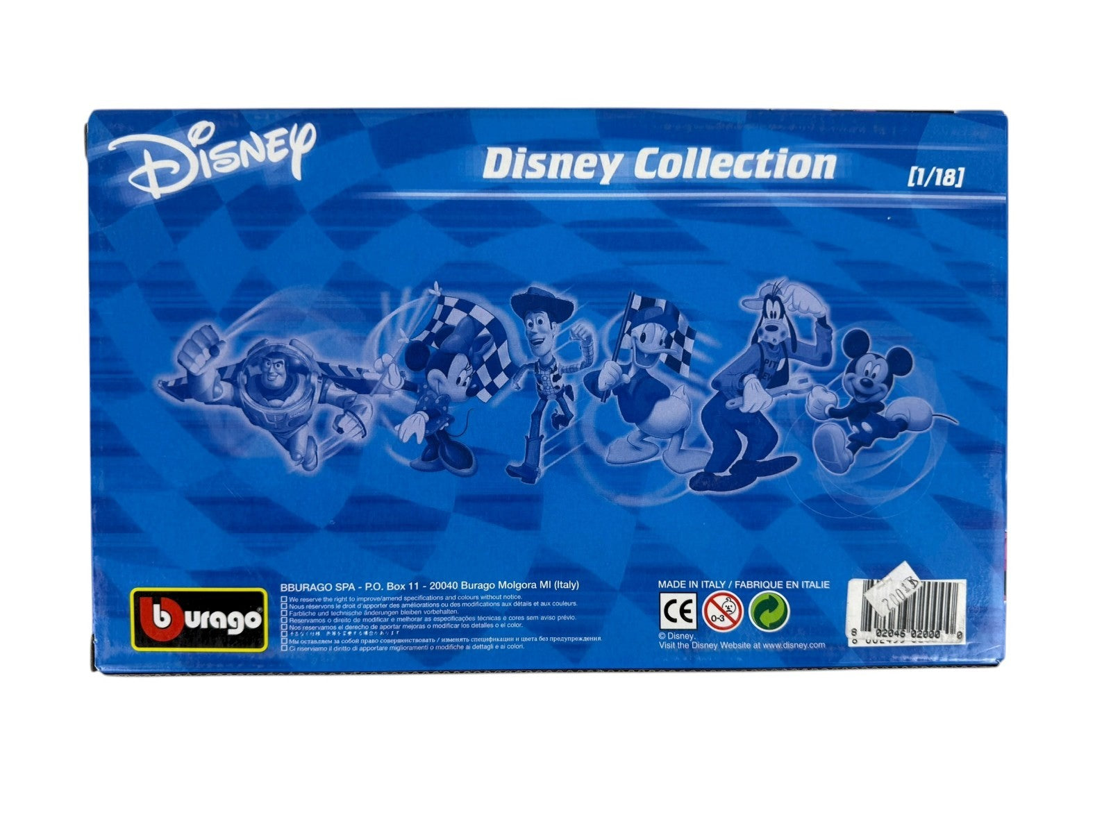 🇮🇹🇮🇹Burago Disney Collection Minnie Mouse Fiat 500 1/18 White AH🇮🇹🇮🇹