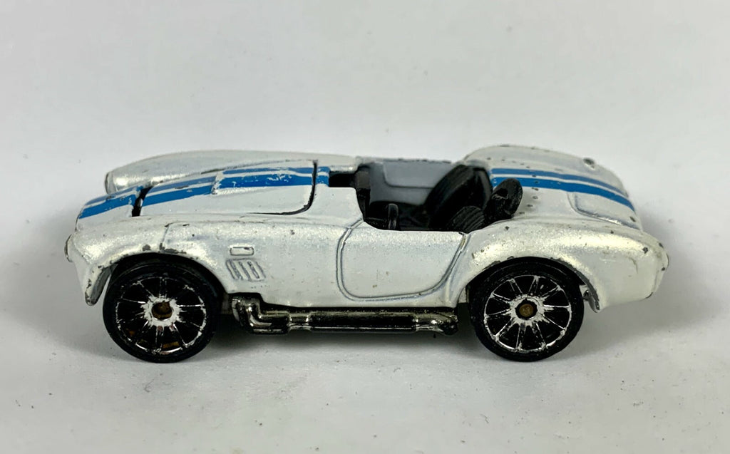 🔥🔥🔥🔥Hot Wheels 1982 White Blue Stripes Shelby COBRA LOOSE Diecast 🔥🔥🔥🔥