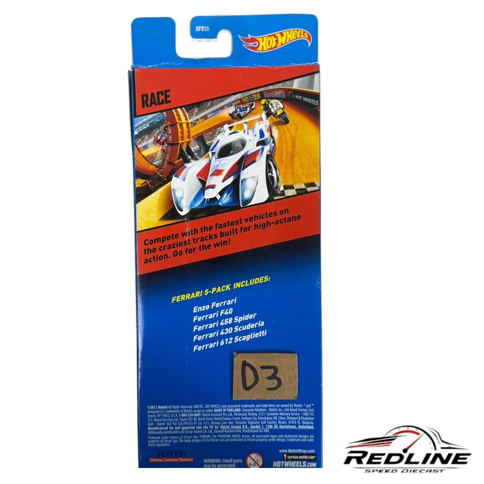 🔥🔥Hot Wheels 5 pack Race FERRARI Set ENZO F40 458 SPIDER 430 D3🔥🔥