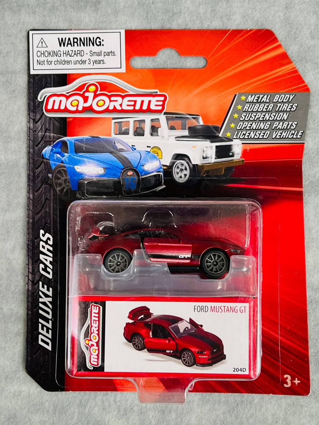 🐎🐎🐎Majorette Deluxe Cars Ford Mustang GT Red Diecast Car HW22🐎🐎🐎
